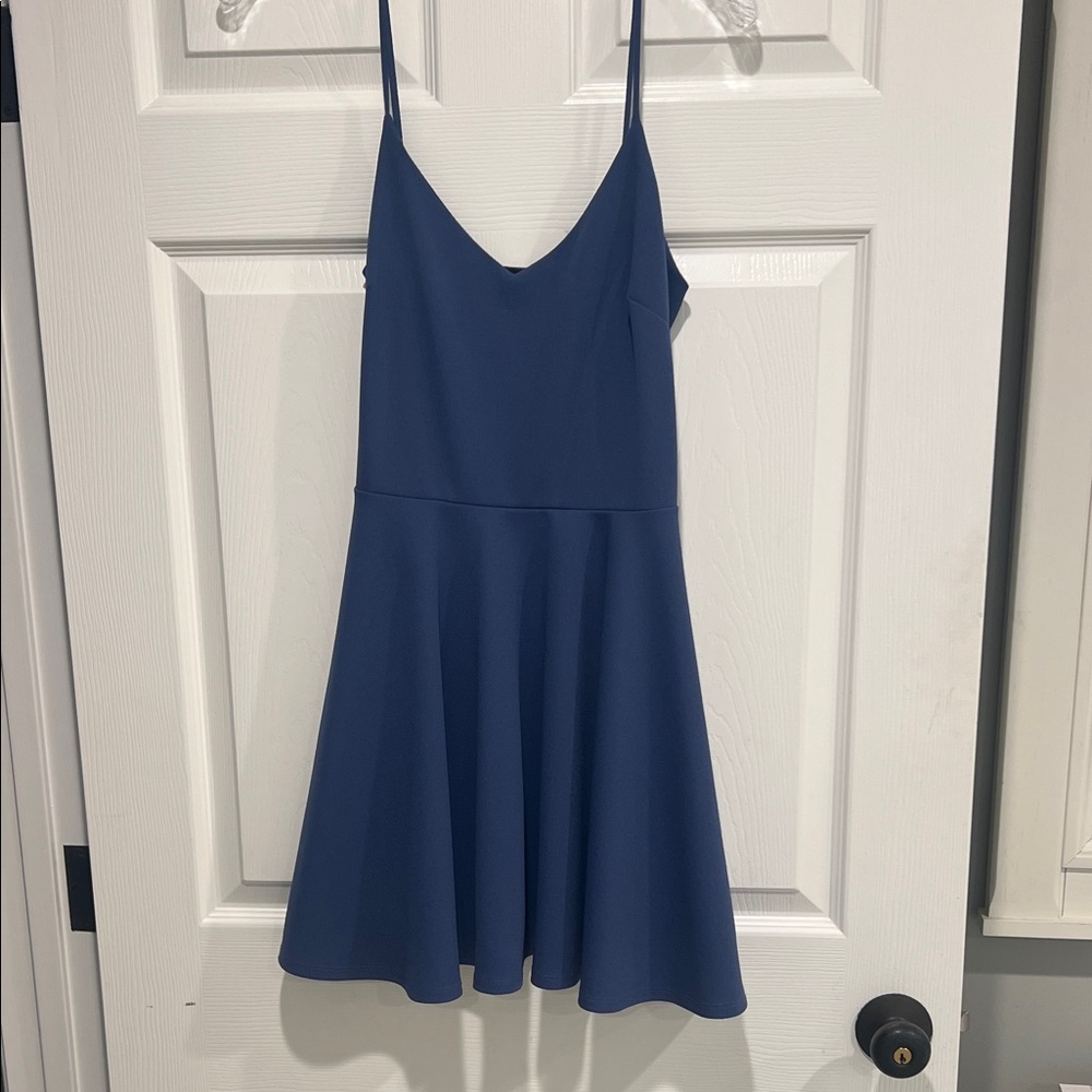 Windsor Blue Spaghetti Strap Dress